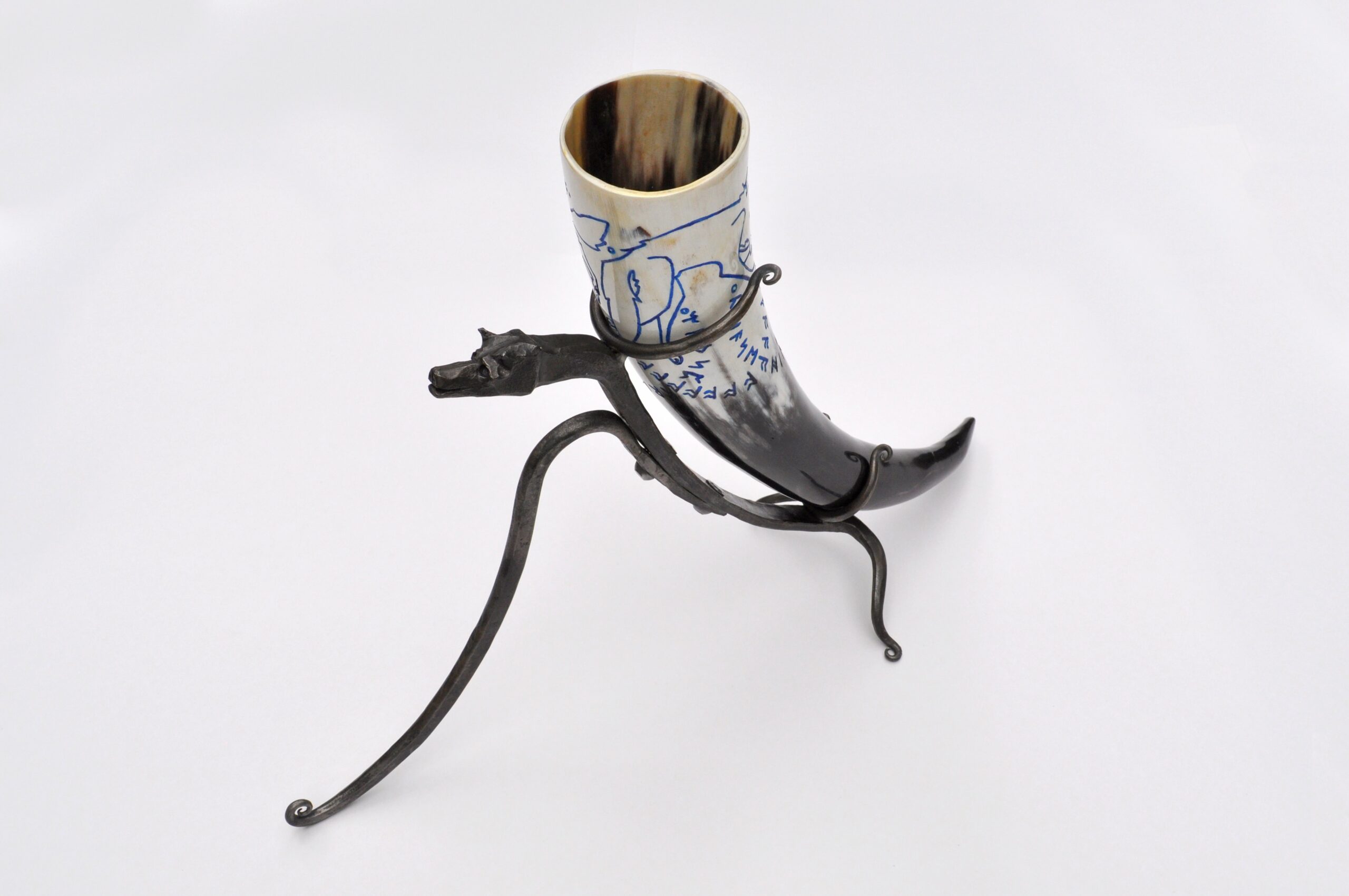 viking drinking horn stand