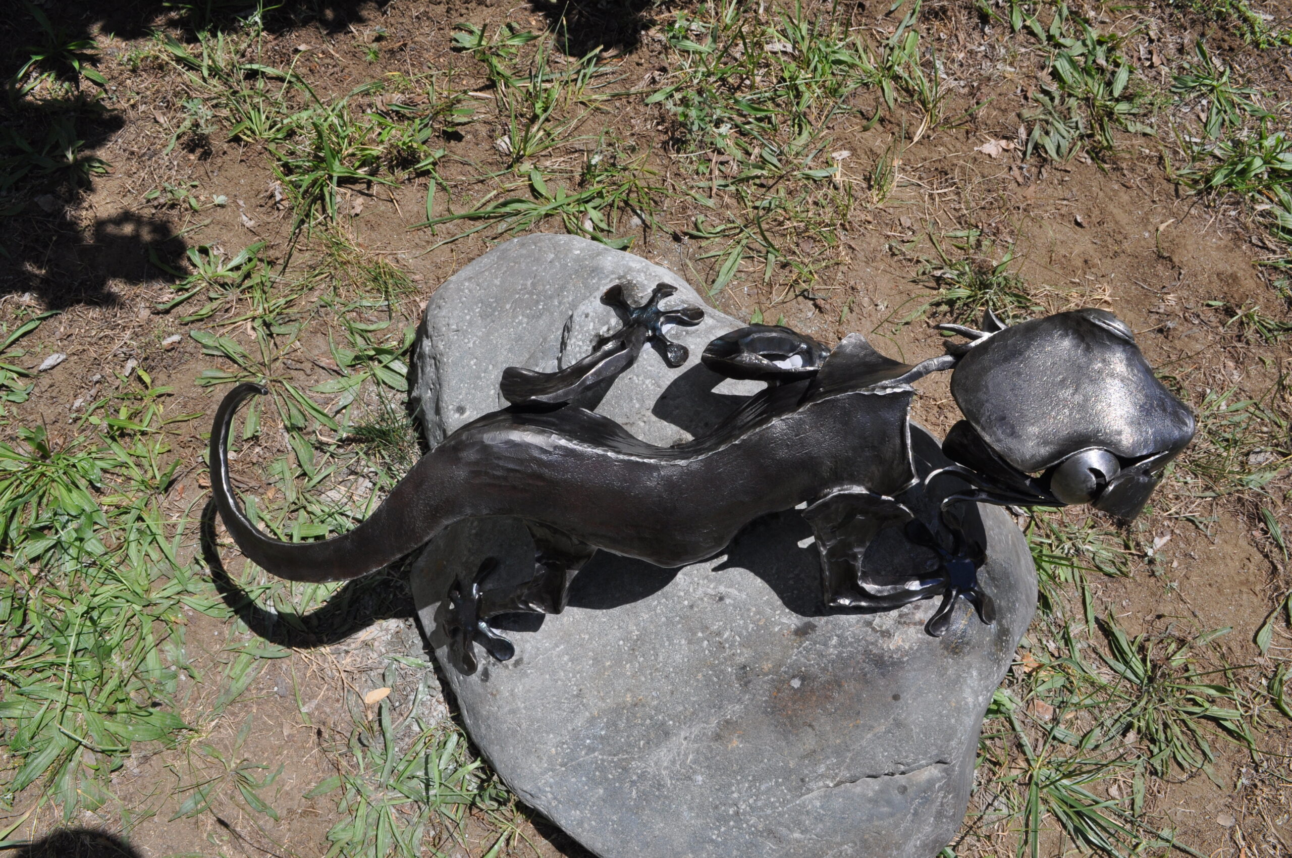 Blacksmith iron gecko art