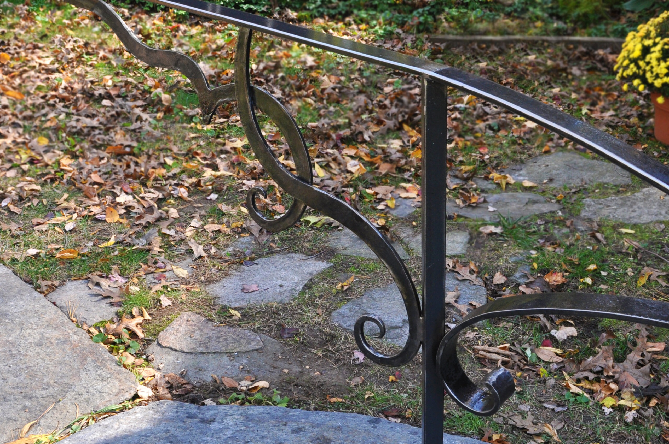 exterior iron railing forged detail