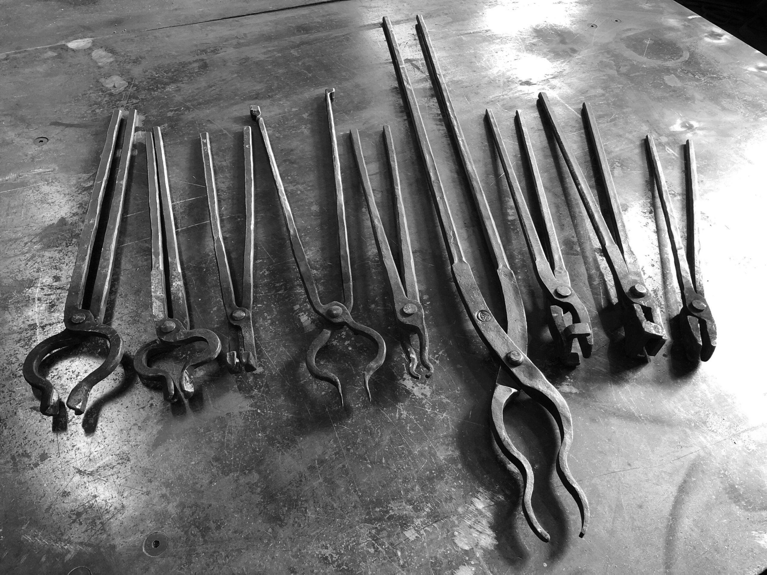 hand forged tongs