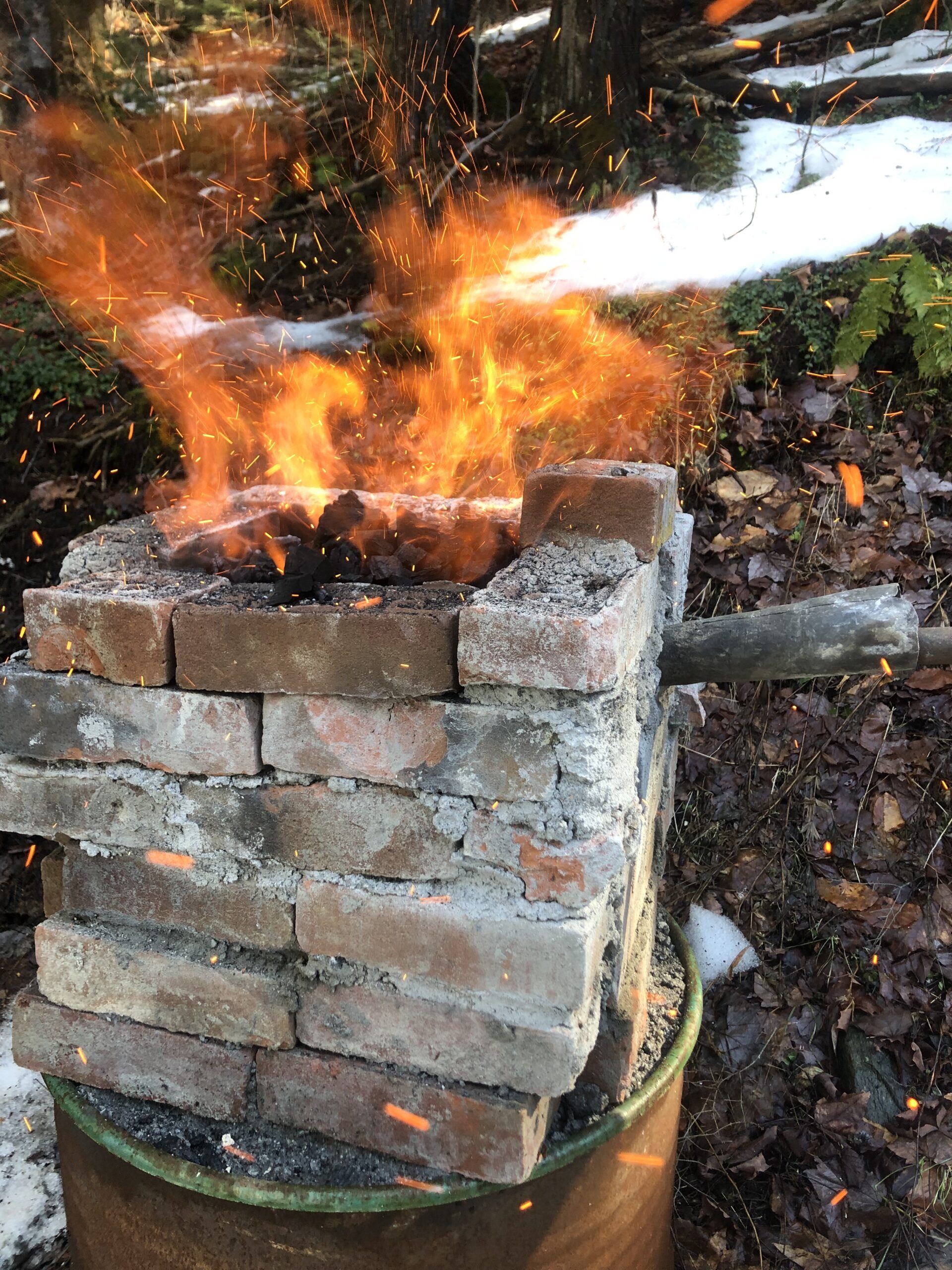 Evenstad remelting furnace made from brick