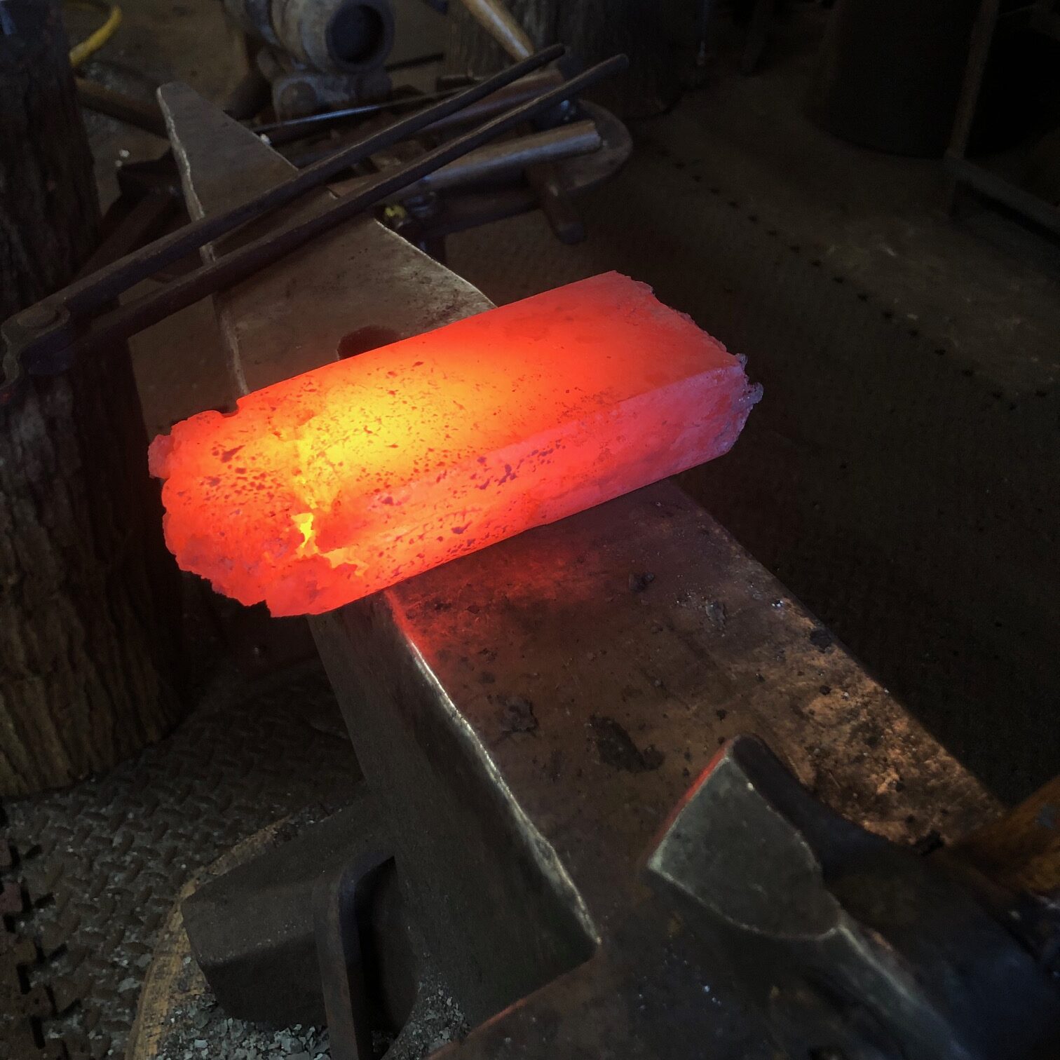 compacted bloom after forge welding