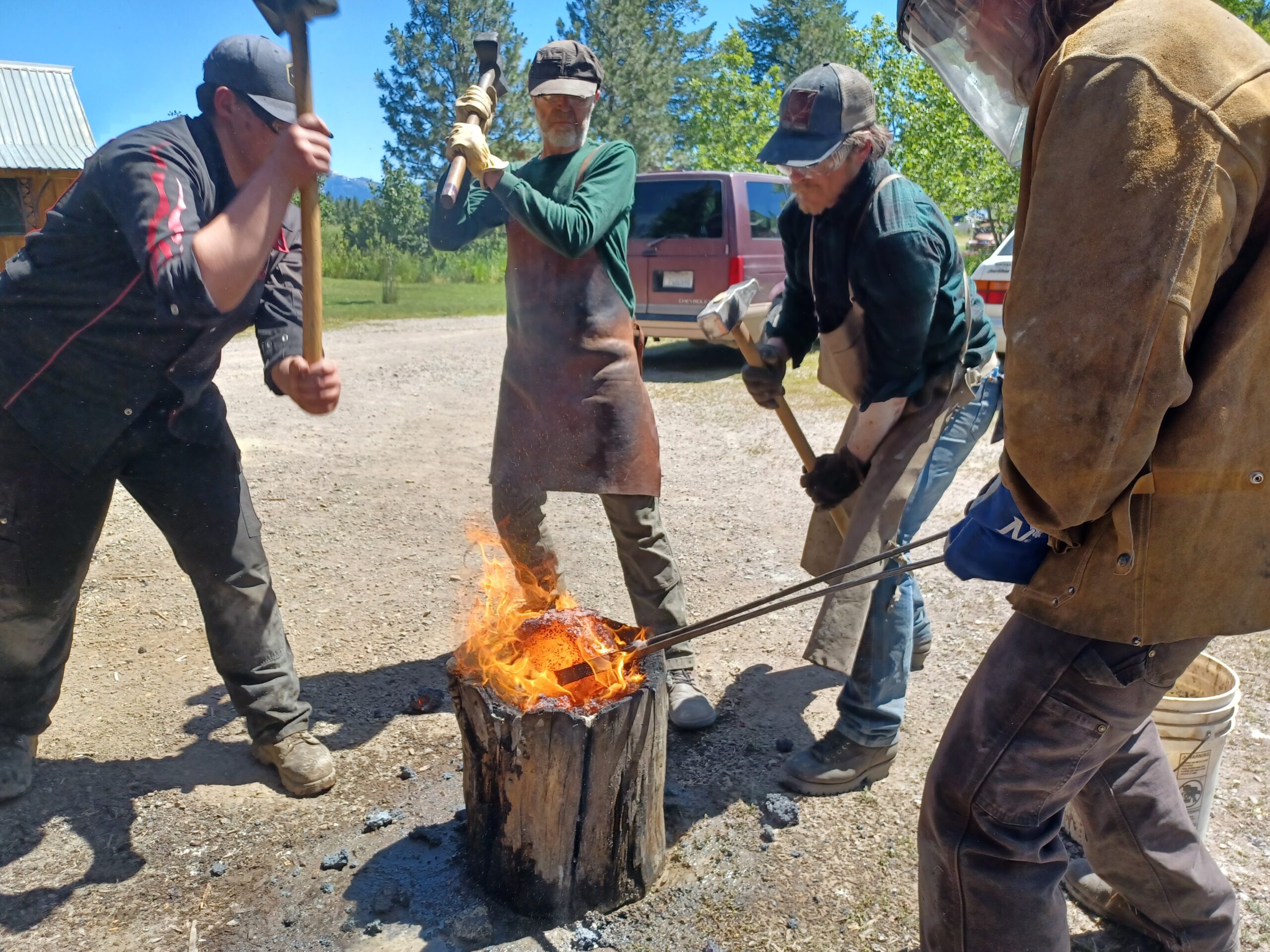 group bloom iron smelting workshop
